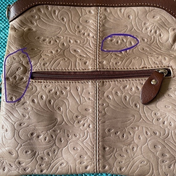 LEATHER Crossbody bag adjustable multi use zippered pockets adjustable strap - Picture 16 of 16